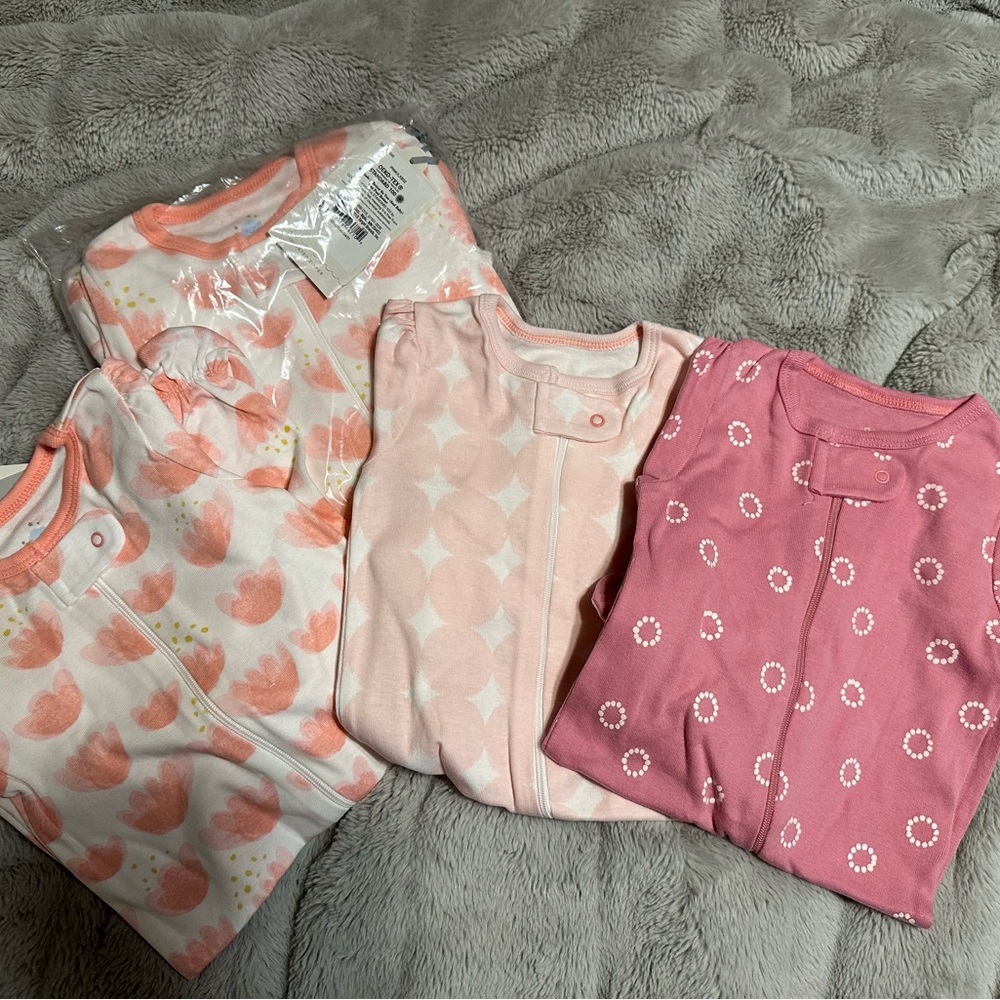 Baby girl sleepers new in packaging